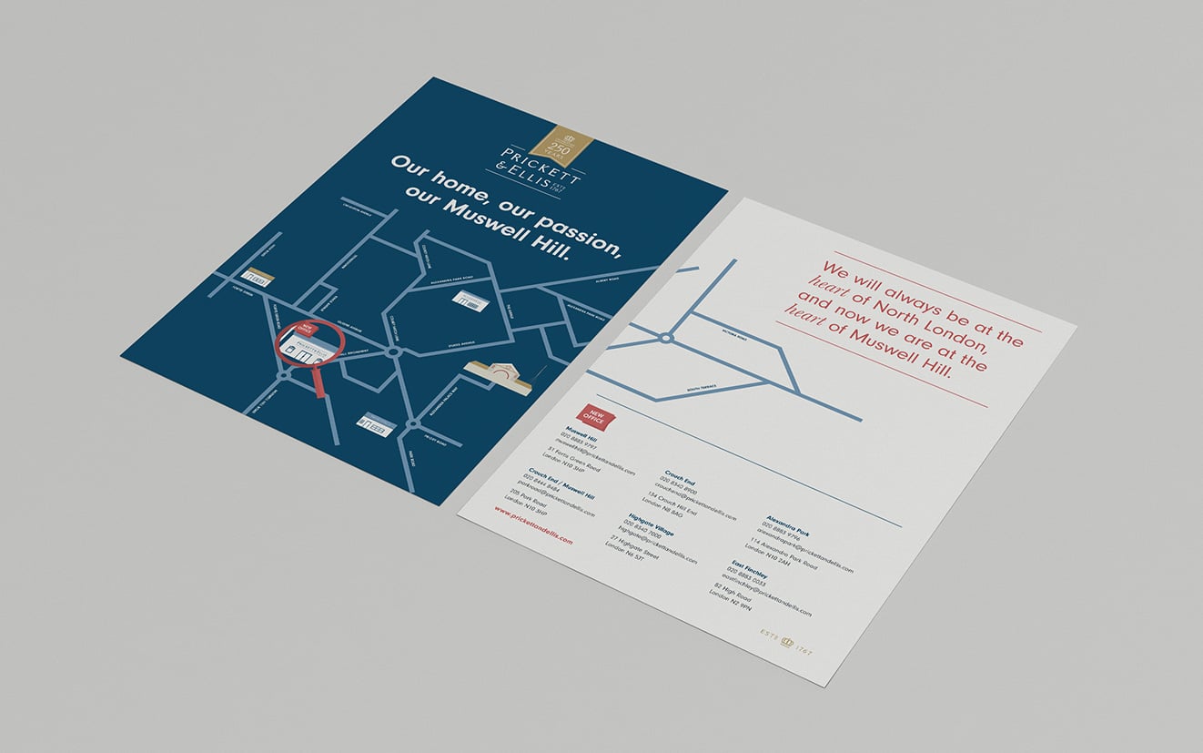 Prickett & Ellis Brand identity