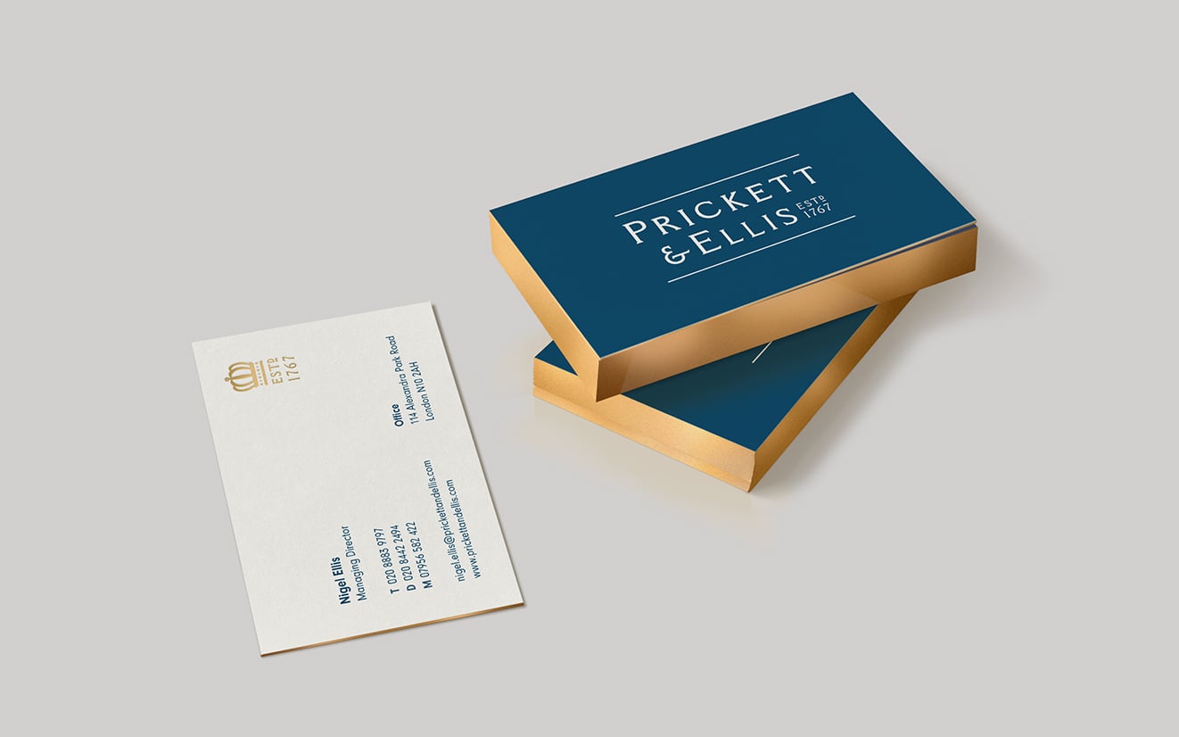 Prickett & Ellis Brand identity
