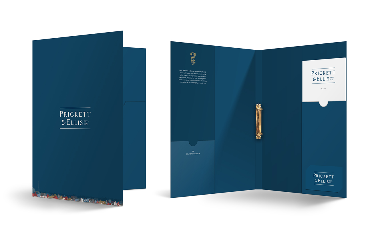 Prickett & Ellis Brand identity