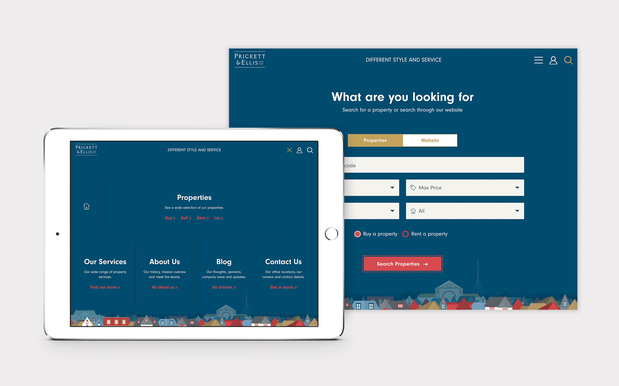 Prickett & Ellis Website Design & Development