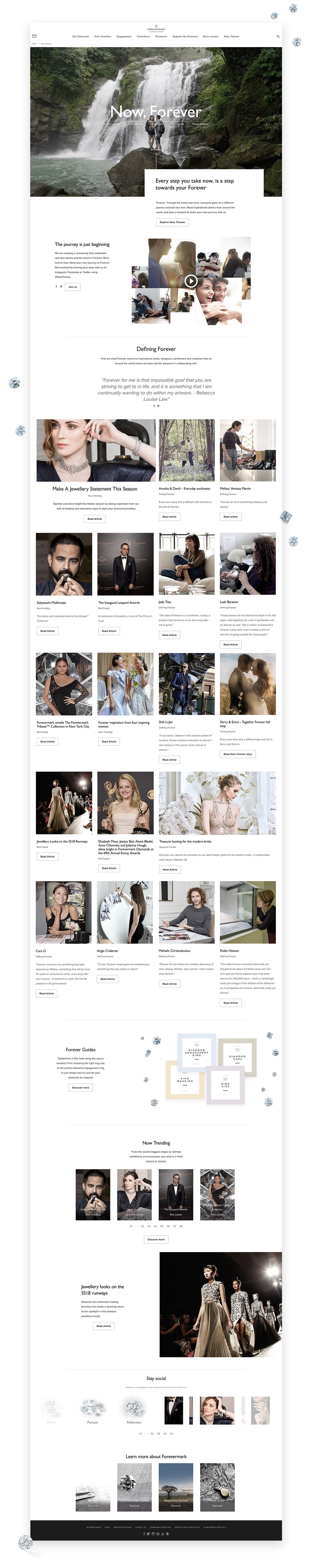 forevermark now forever homepage design
