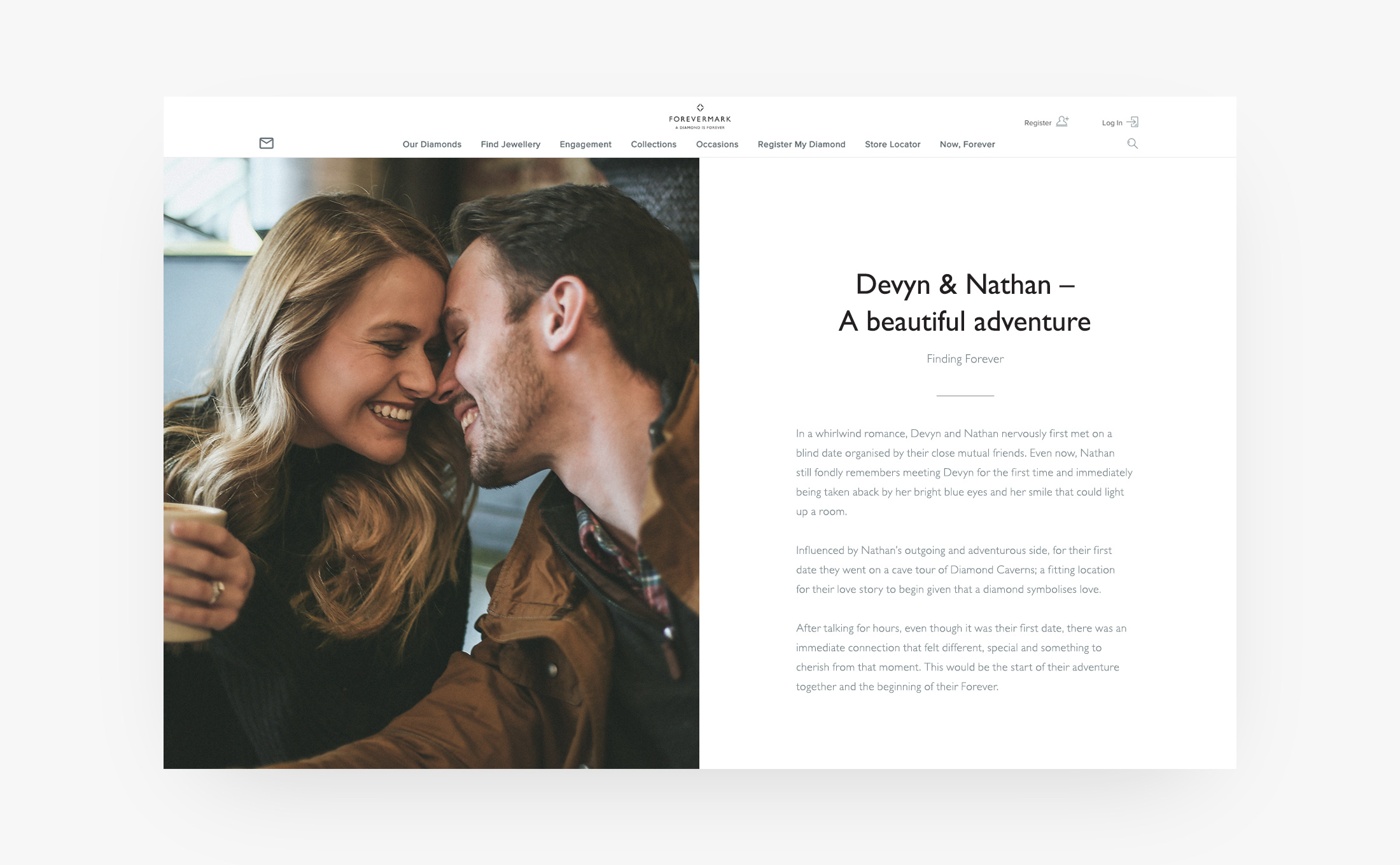 ux digital design forevermark web module intro