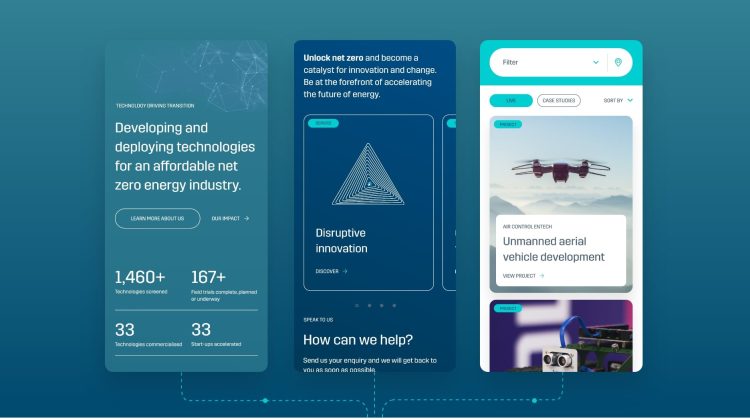 Web Design For Net Zero Technology Centre Hatched London