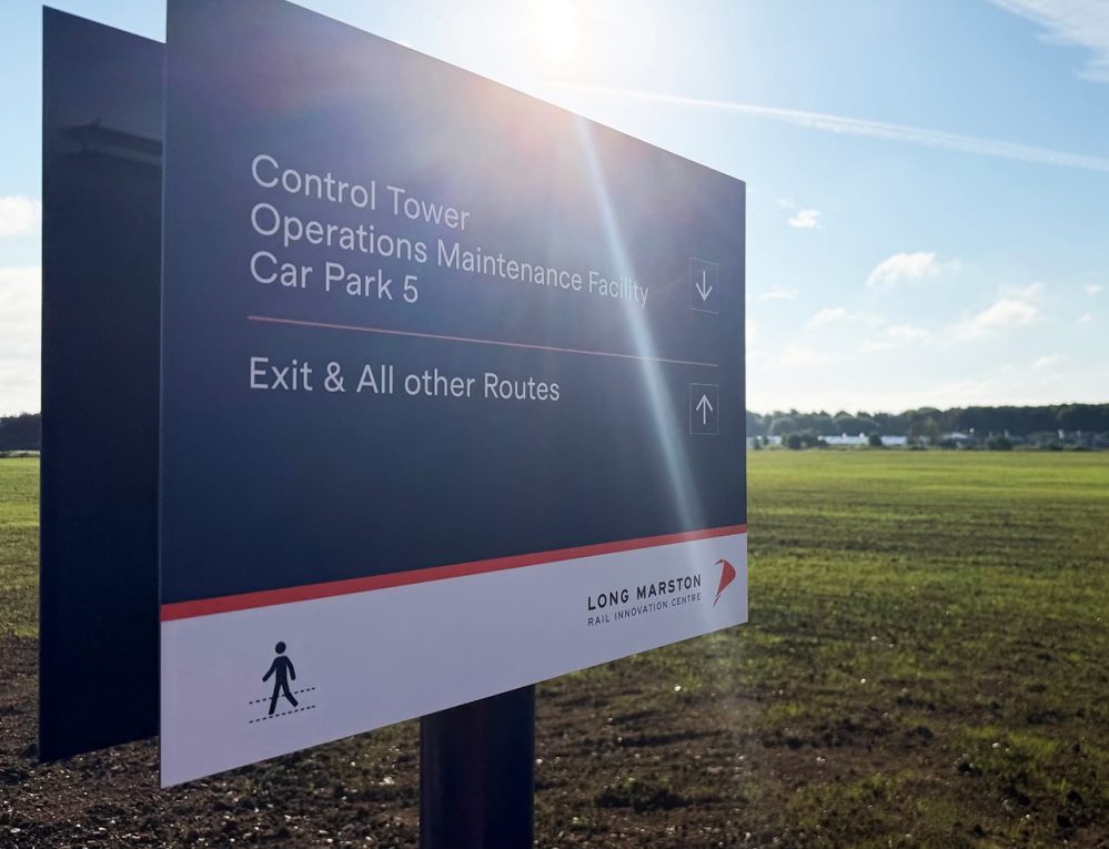 Long Marston signage design