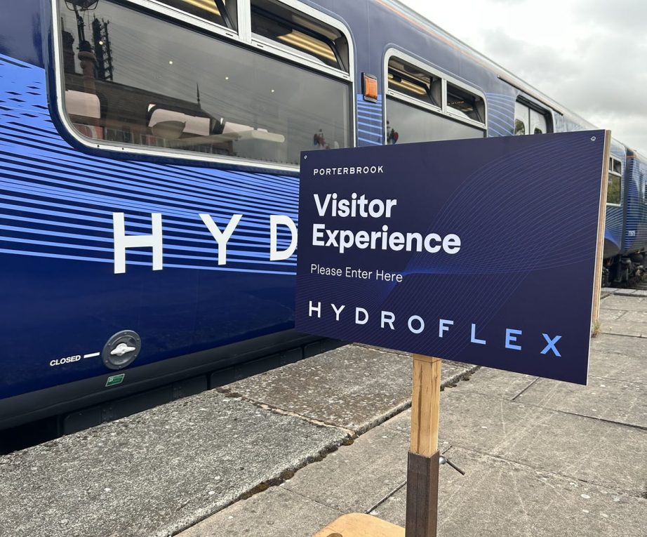 Hydroflex branding marketing signage